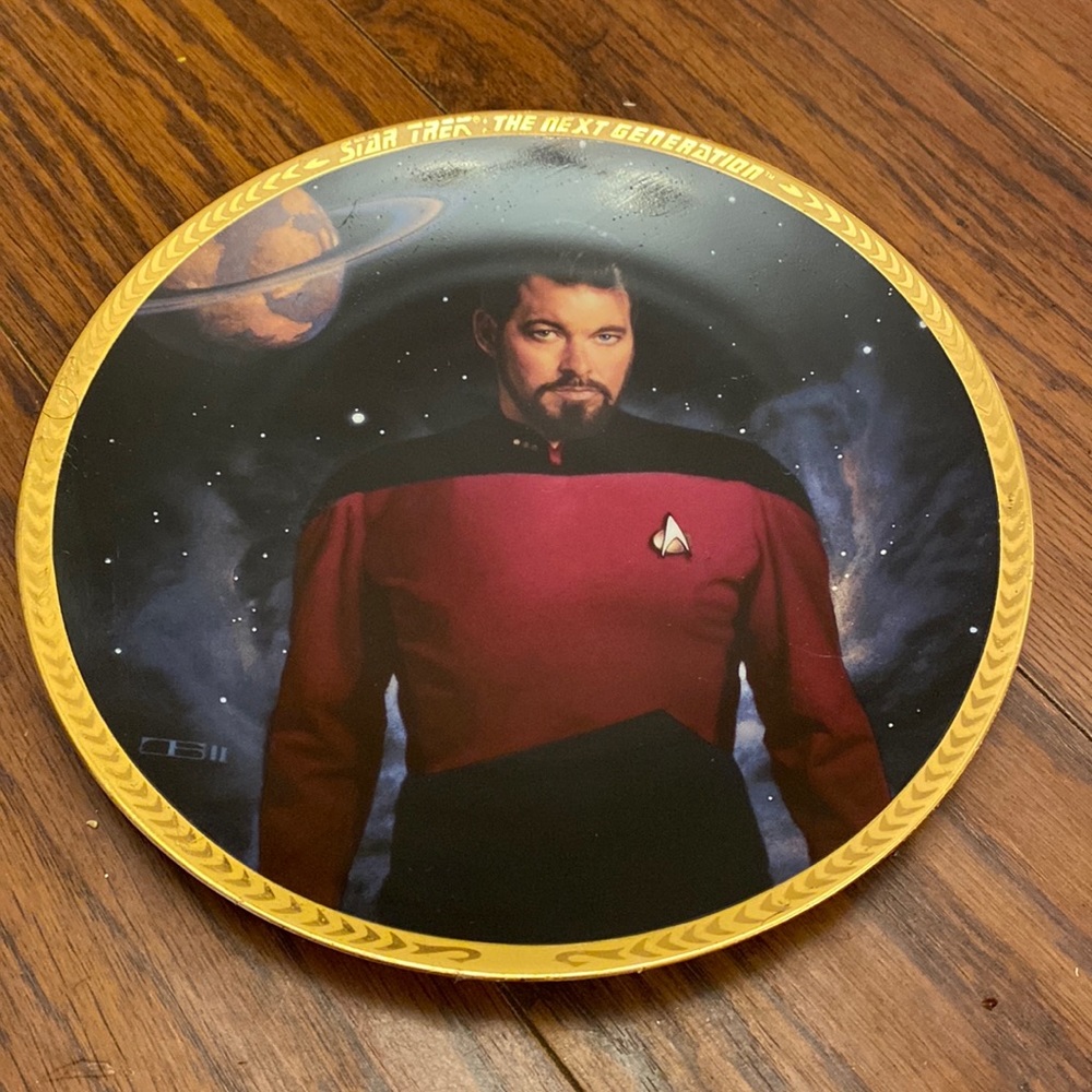 Star Trek Next Gen Commander Riker Plate